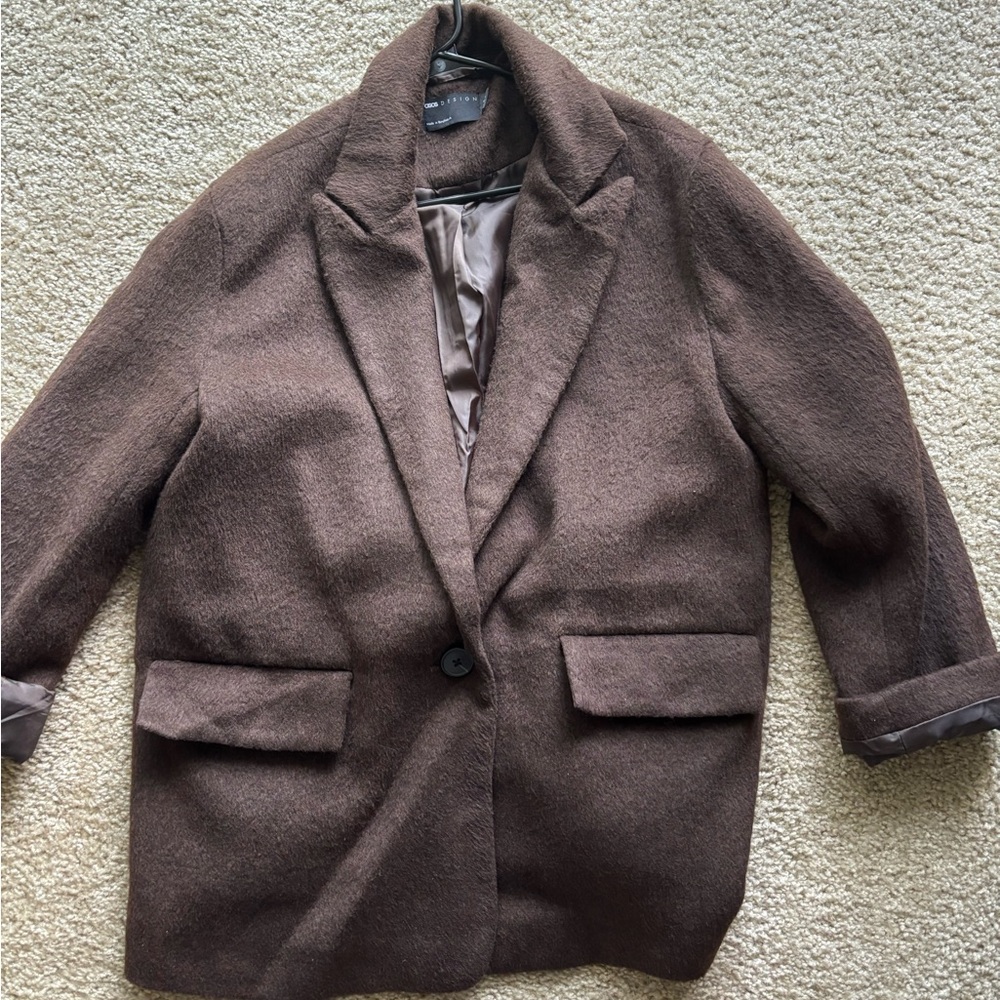 ASOS Women’s Dark Brown Pea Coat